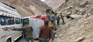 Two civilians stranded on landslide-hit Shyok roa...