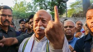 Lok Sabha polls: Mohan Bhagwat casts his ballot i...