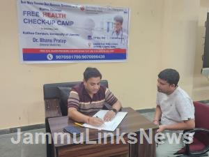 JU organises Free Health Check-Up Camp at Kathua ...