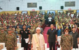 LG Manoj Sinha interacts with NCC cadets at Srina...