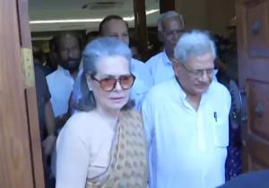 "We just have to wait and see": Sonia Gandhi ahea...