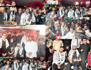 Satish Sharma attends Ashoora procession at Alamg...