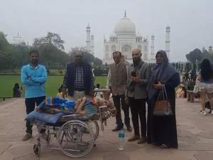 85-year-old woman sees Taj Mahal on stretcher, he...
