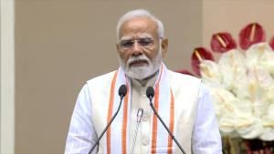 Prime Minister Narendra Modi conferred with title...
