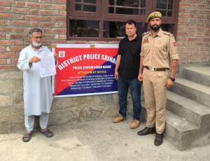 Srinagar Police attaches residential property wor...
