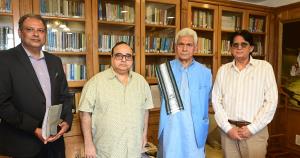 Raj Kumar Santoshi, LG Manoj Sinha discuss promot...