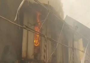 Fire breaks out in two-storey clustered structure...