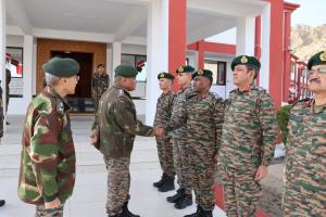 Army Chief Gen Manoj Pande reviews security situa...