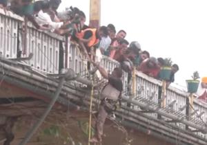 SDRF rescues stranded man from River Tawi as wate...