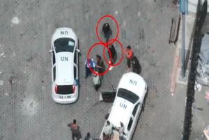 Aerial footage shows Palestinian gunmen in UNRWA ...