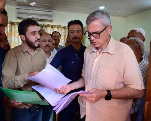 CM Omar Abdullah listens to several delegations d...