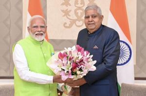 Prime Minister Narendra Modi wishes Jagdeep Dhank...