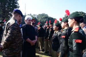 Lt Governor interacts with NCC cadets at Raj Bhaw...