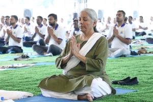 International Yoga Day: Finance Minister Nirmala ...