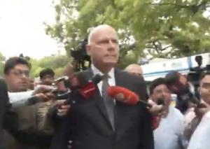 Air India CEO Campbell Wilson arrives at AI-171 p...