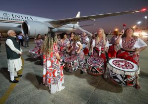 Prime Minister Narendra Modi accorded musical wel...
