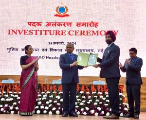 JS Johar awarded DG BPR&D Commendation Disc