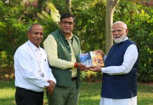 PM Narendra Modi receives Panchjanya