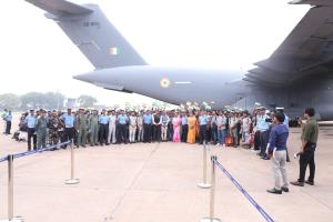 Union Minister Shobha Karandlaje welcomes 224 Ind...