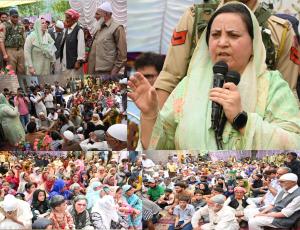 Sakeena Itoo visits Nadimarg area of Kulgam