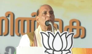 Rajnath Singh campaigns for former Defence Minist...