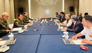 Defence Minister Rajnath Singh meets Tajikistan D...