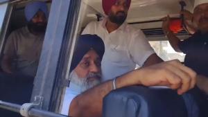 Shiromani Akali Dal chief Sukhbir Singh Badal, pa...