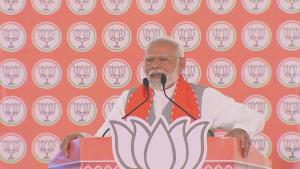 "Congress trying to divide Hindu society": PM Mod...