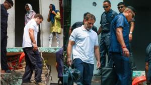 Rahul Gandhi meets shelling victims in Poonch, sl...
