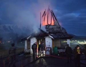 Historic Shiv Temple in Gulmarg Gutted in Fire