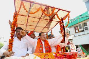 BJP president JP Nadda holds massive roadshow in ...