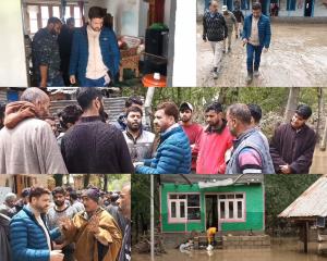 ADC Handwara visits flood affected Kawari village...