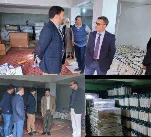 DEO Bandipora inspects EVM, material strong room