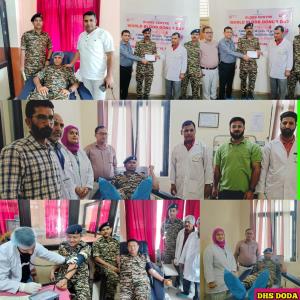 Blood donation camp held at AH GMC Doda, SDH Bhad...