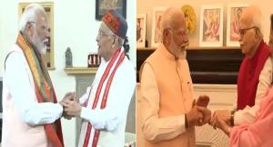 PM Narendra Modi meets senior BJP leaders Lal Kri...